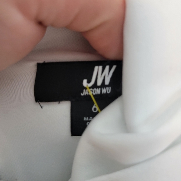 6 JW Jason Wu Black White Colorblock Halter Jumpsuit - Picture 3 of 7